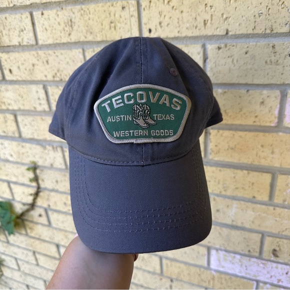 Tecovas Hat Cap Strapback Green Patch Nylon Lightweight Texas Cowboy - Picture 1 of 5